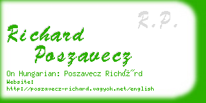 richard poszavecz business card